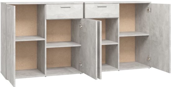 vidaXL Buffet 160x36x75 cm aggloméré gris béton