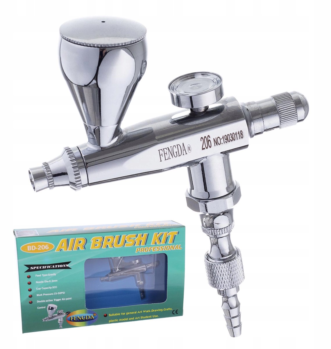 Fengda BD-206 Aerograaf 0,5 mm - Precisie in comfort
