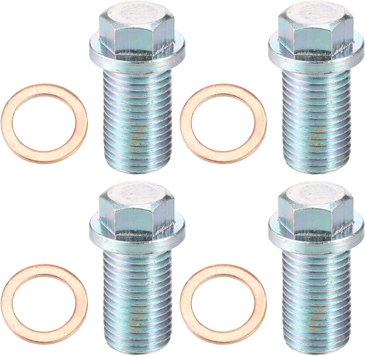 Provento - Car Engine Oil Drain Plug Set M14x1.5 with Washer voor Mercedes-Benz C320 - Staal Zilverkleurig - 2001-2005