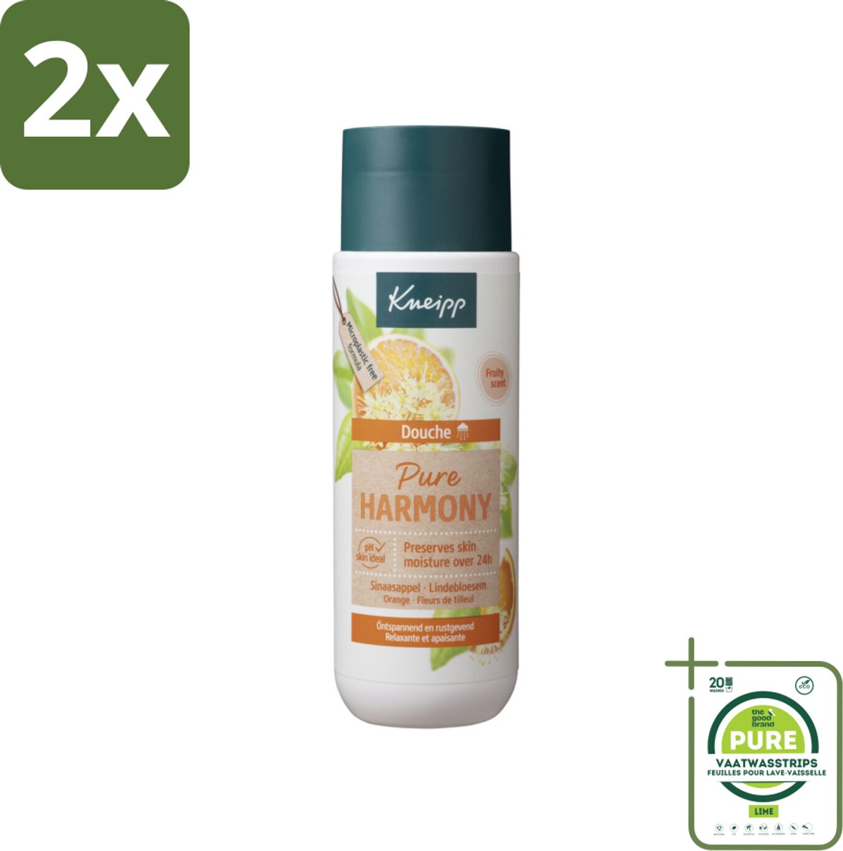 Kneipp - Douchegel - Oranje lindebloesem - 200 ml - Voordeelverpakking - 2 stuks - Douchegel - Kneipp
