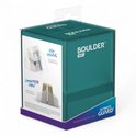 Groene Ultimate Guard Boulder 100+ doos met tekst en illustraties van de doos.