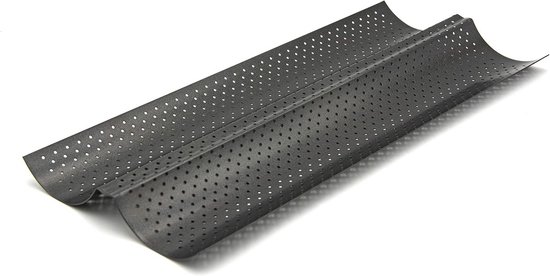 Baguette Bakplaten voor Stokbrood en Pizzarepen - 2-delige Antiaanbak Ondergrond — afbeelding 2