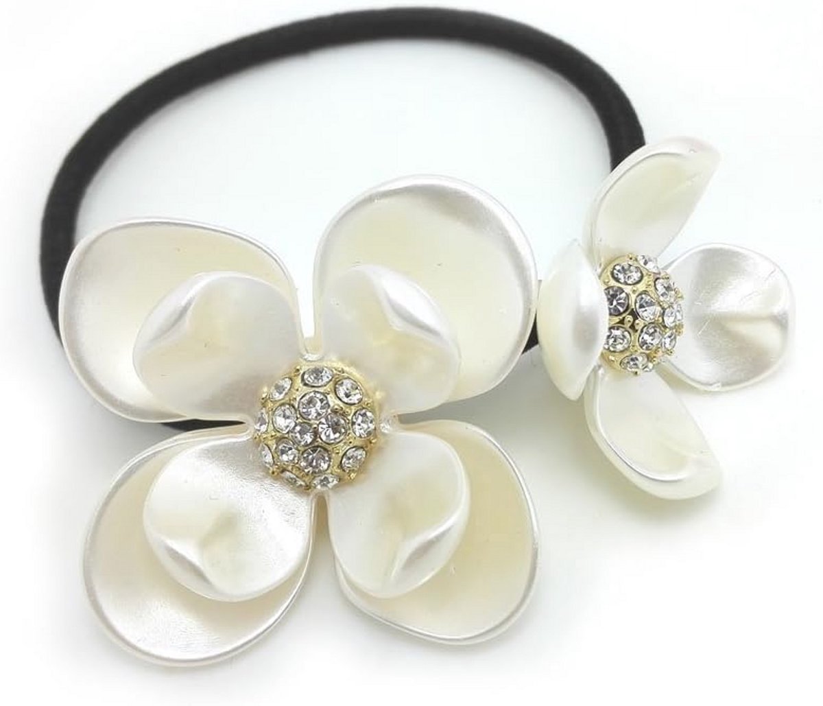 Paardenstaart met Kristallen Bloemen-Houder voor Haaraccessoires