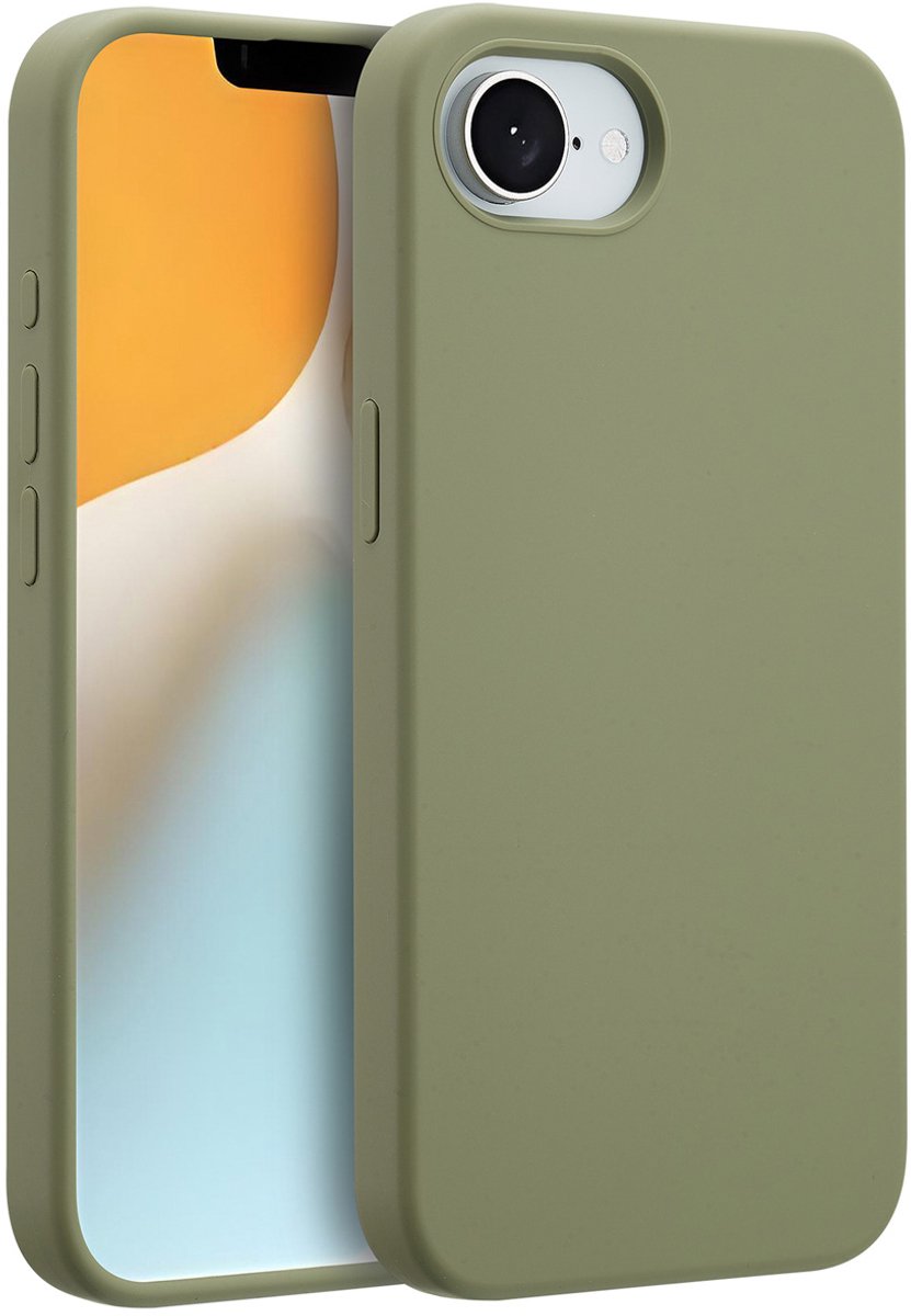 Accezz Hoesje - Geschikt voor Apple iPhone 17e / 16e - Liquid Silicone Backcover geschikt voor MagSafe - Cooper Green