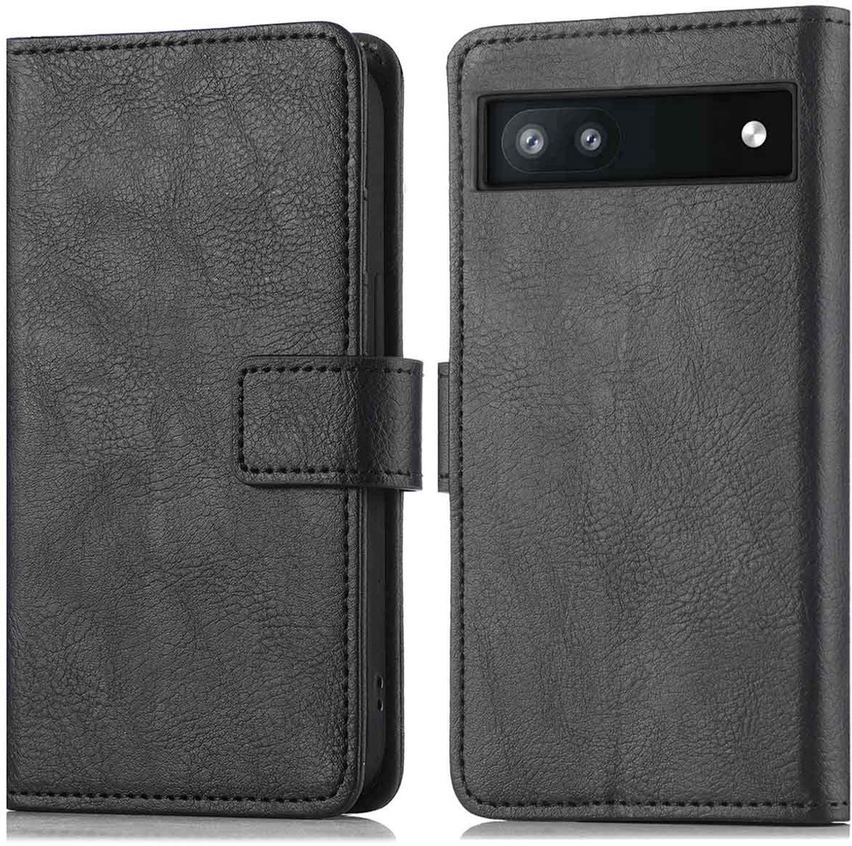 imoshion Hoesje - Geschikt voor Google Pixel 6a - Luxe Bookcase - Zwart