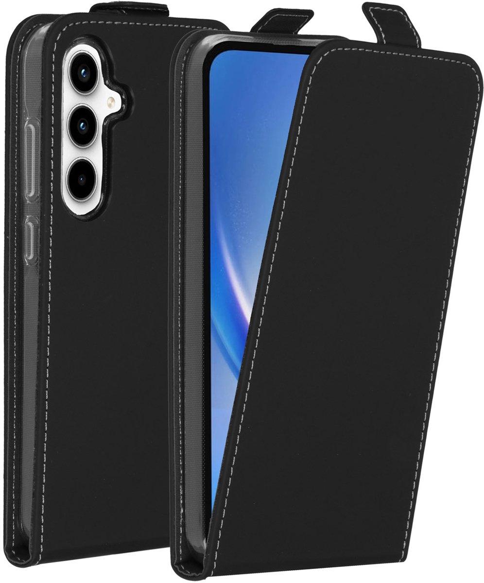 Accezz Hoesje - Geschikt voor Samsung Galaxy A35 - Flipcase - Zwart