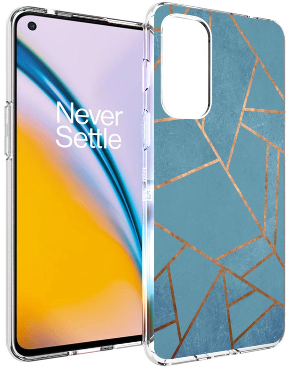 imoshion Hoesje - Geschikt voor OnePlus Nord 2 - Design hoesje - Blue Graphic