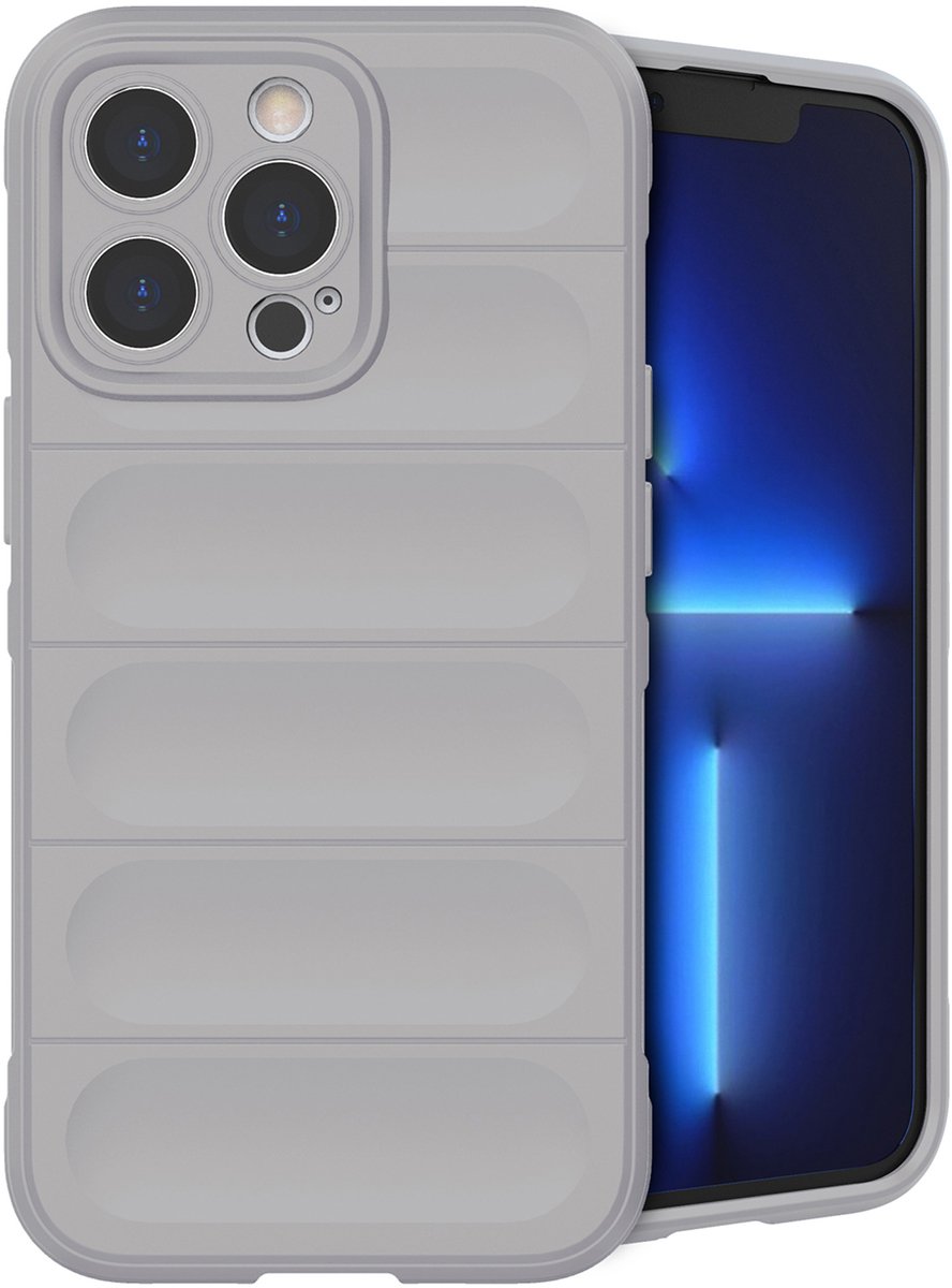 imoshion Hoesje - Geschikt voor Apple iPhone 13 Pro - EasyGrip Backcover - Grijs