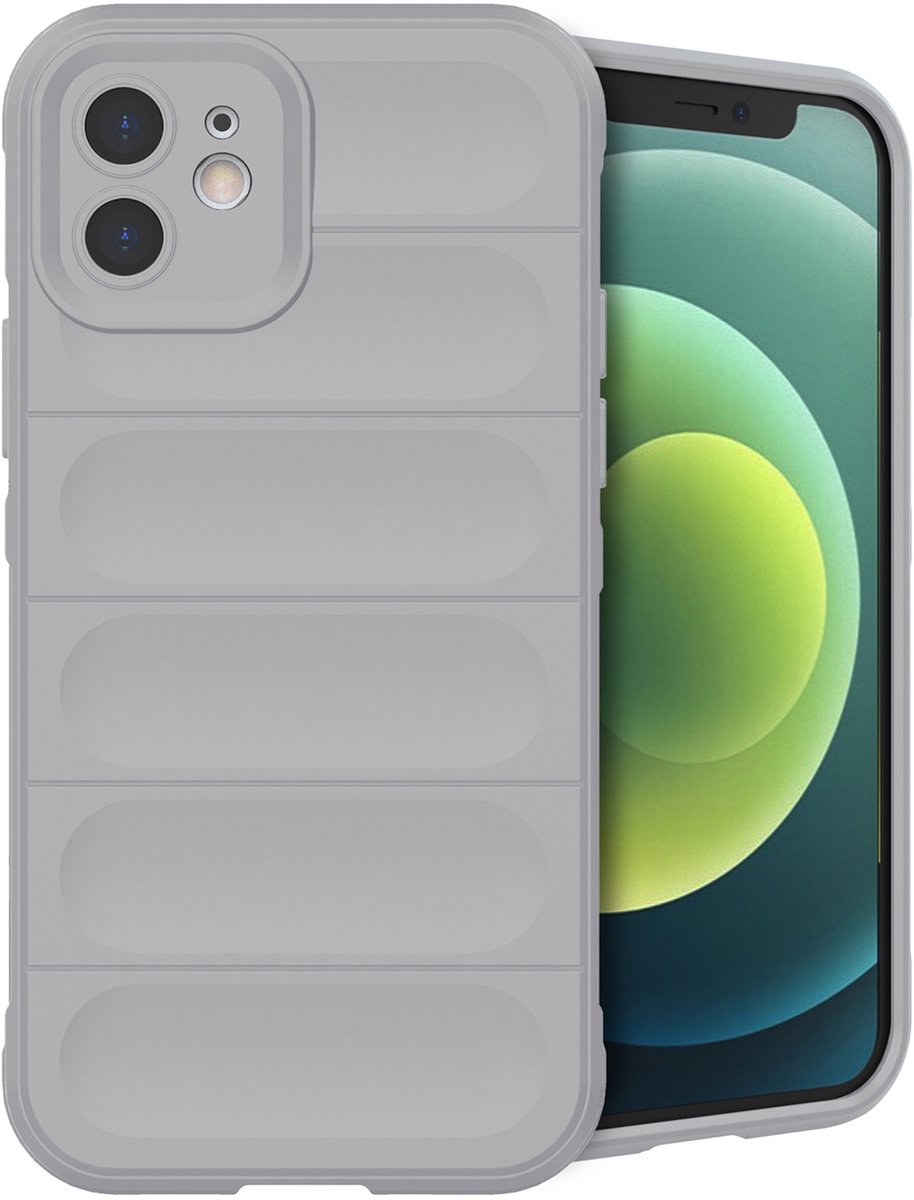 imoshion Hoesje - Geschikt voor Apple iPhone 12 - EasyGrip Backcover - Grijs
