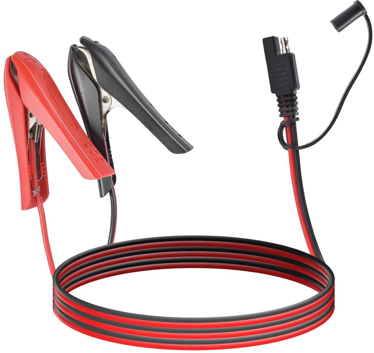 Batterij Clip-on Krokodil Klemmen naar SAE Connector - 14AWG Zonne-energie Oplaadkabel 3,1 m