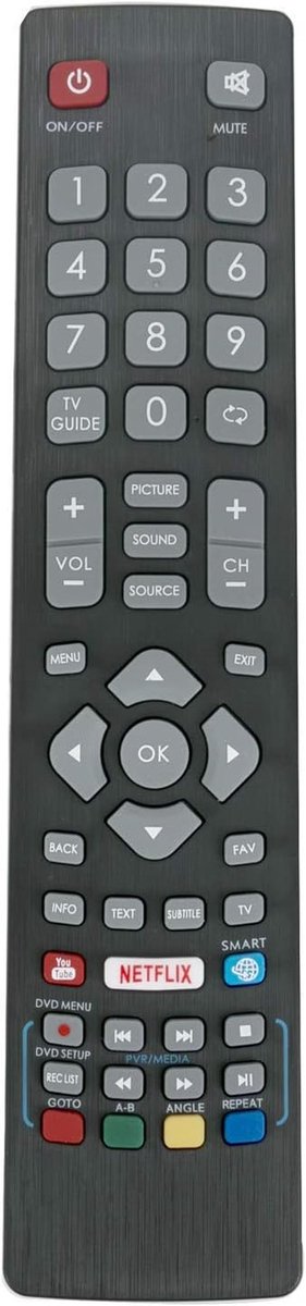 Vervangende afstandsbediening voor Smart TV met Netflix en YouTube