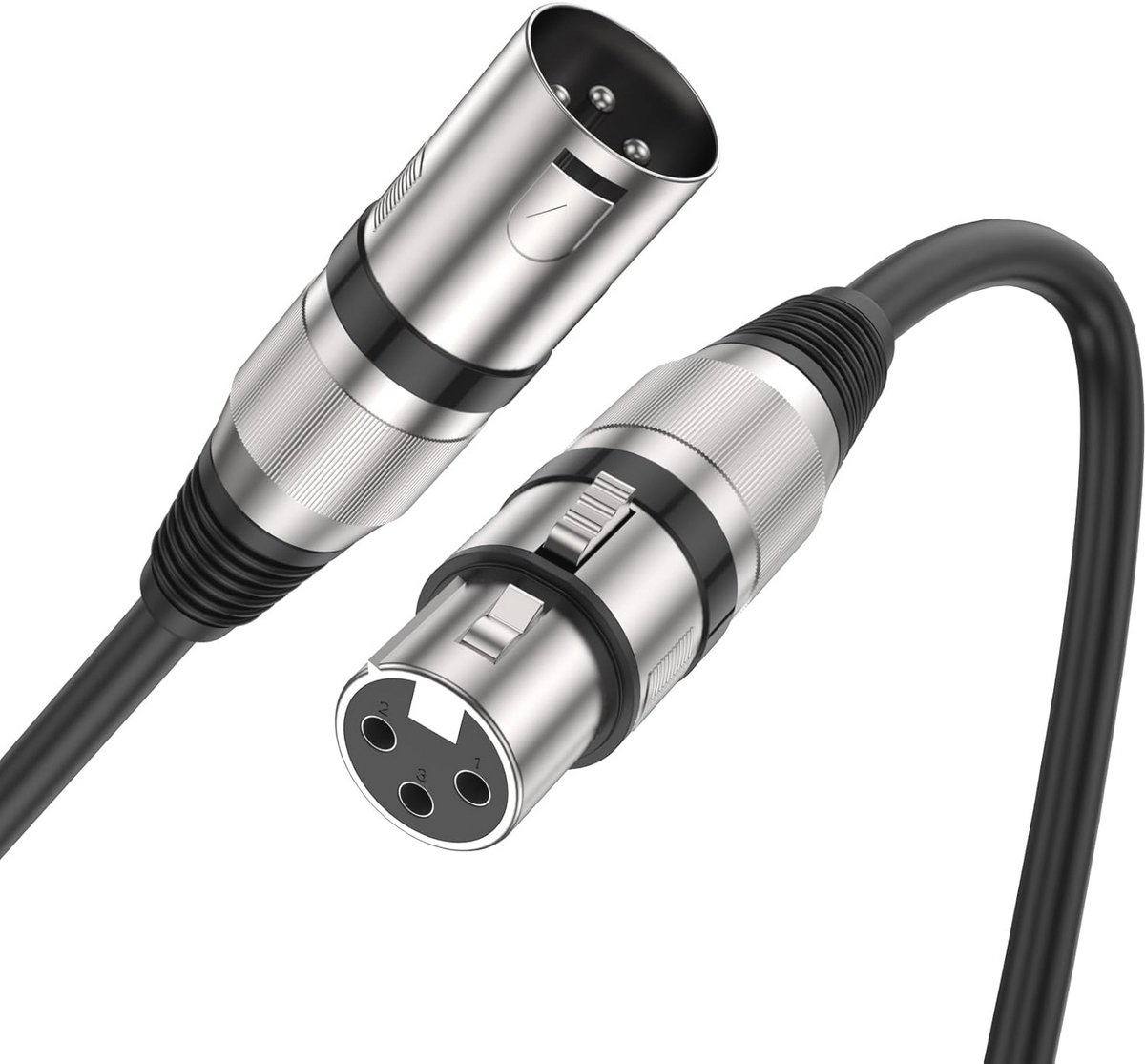 XLR Balanceerkabel microfoon 1 m met flexibele PVC-mantel voor mixer en PA-systemen