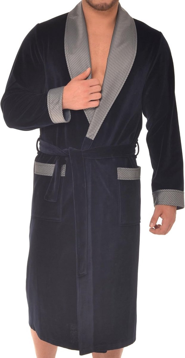 Elegante badjas voor heren van hoogwaardig velours