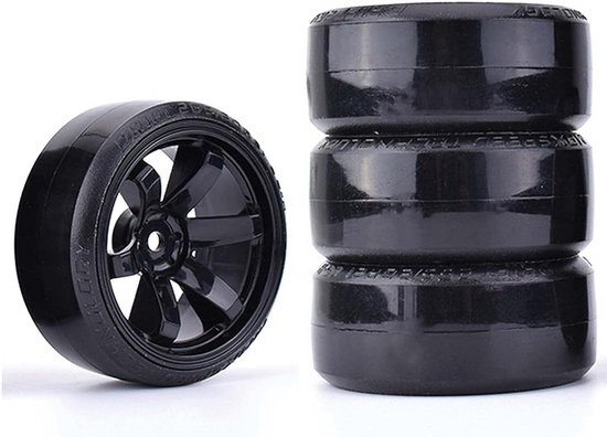 RC Drift Auto Wielen en Banden Set 63mm Hard Kunststof Geschikt voor 1/10 On-Road Racing van Merkloos	 — afbeelding 5