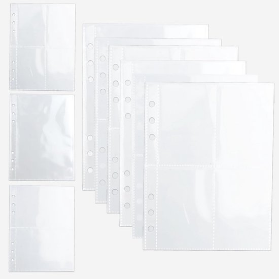 Foto: 30x a5 insteekhoezen 6 gaten transparante pvc pagina s voor kpop photocard albums en verzamelkaarten