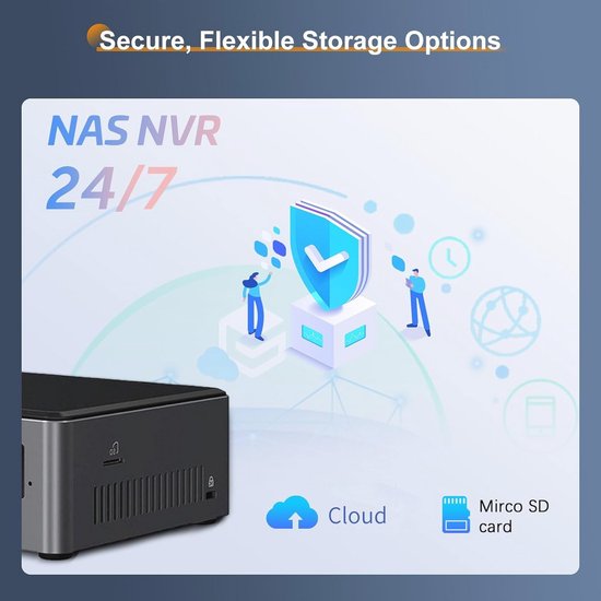 Ctronics Bewakingscamera voor buiten, wifi, automatische tracking, 1080p IP-camera voor buiten, met 30 m kleurennachtzicht, pc-afstandsbediening, 24/7 cloud/NVR/NAS, humanoïde detectie (1) van Ctronics — afbeelding 4