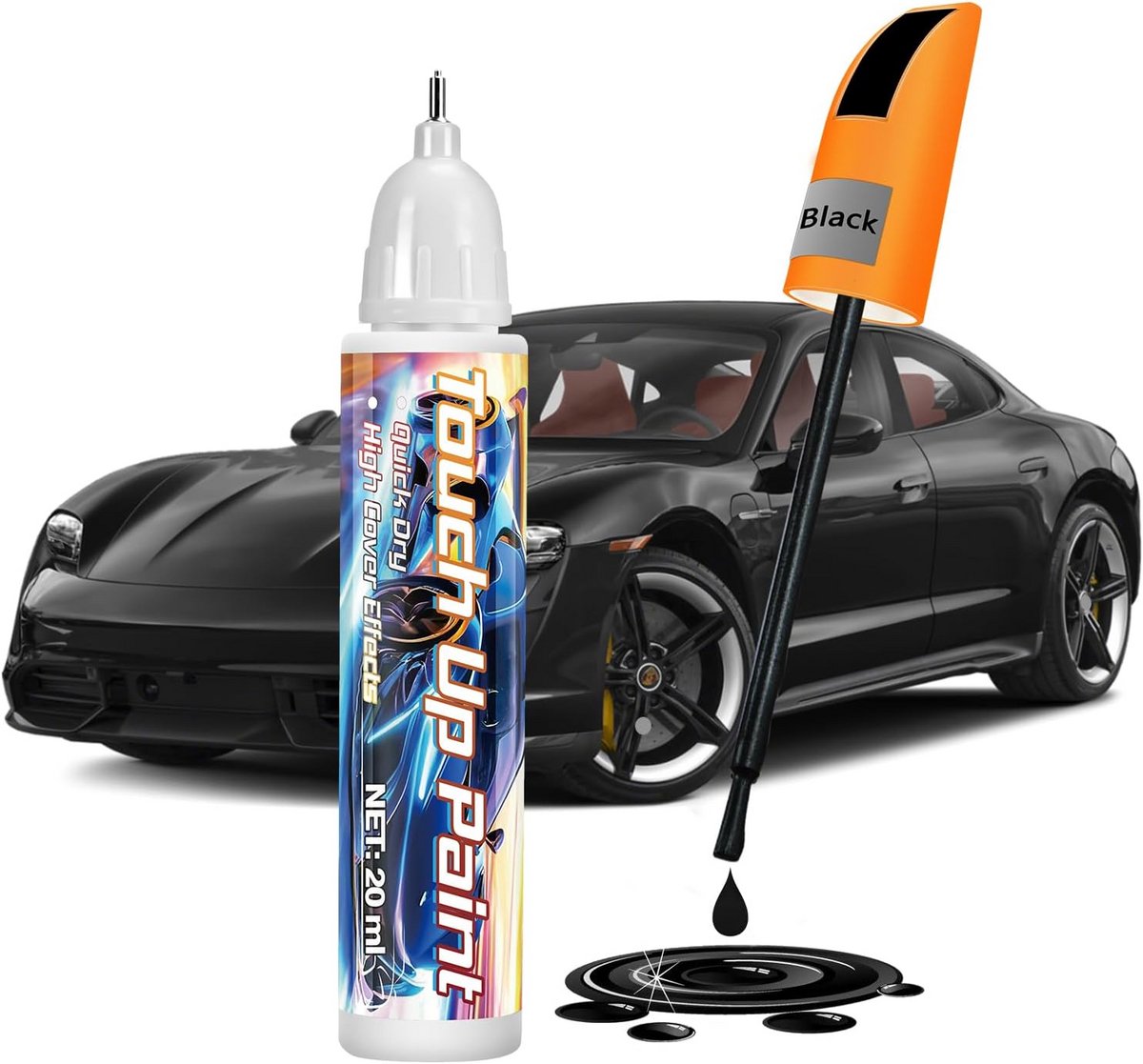 Auto krasverwijderaar voor het zwarte voertuig
