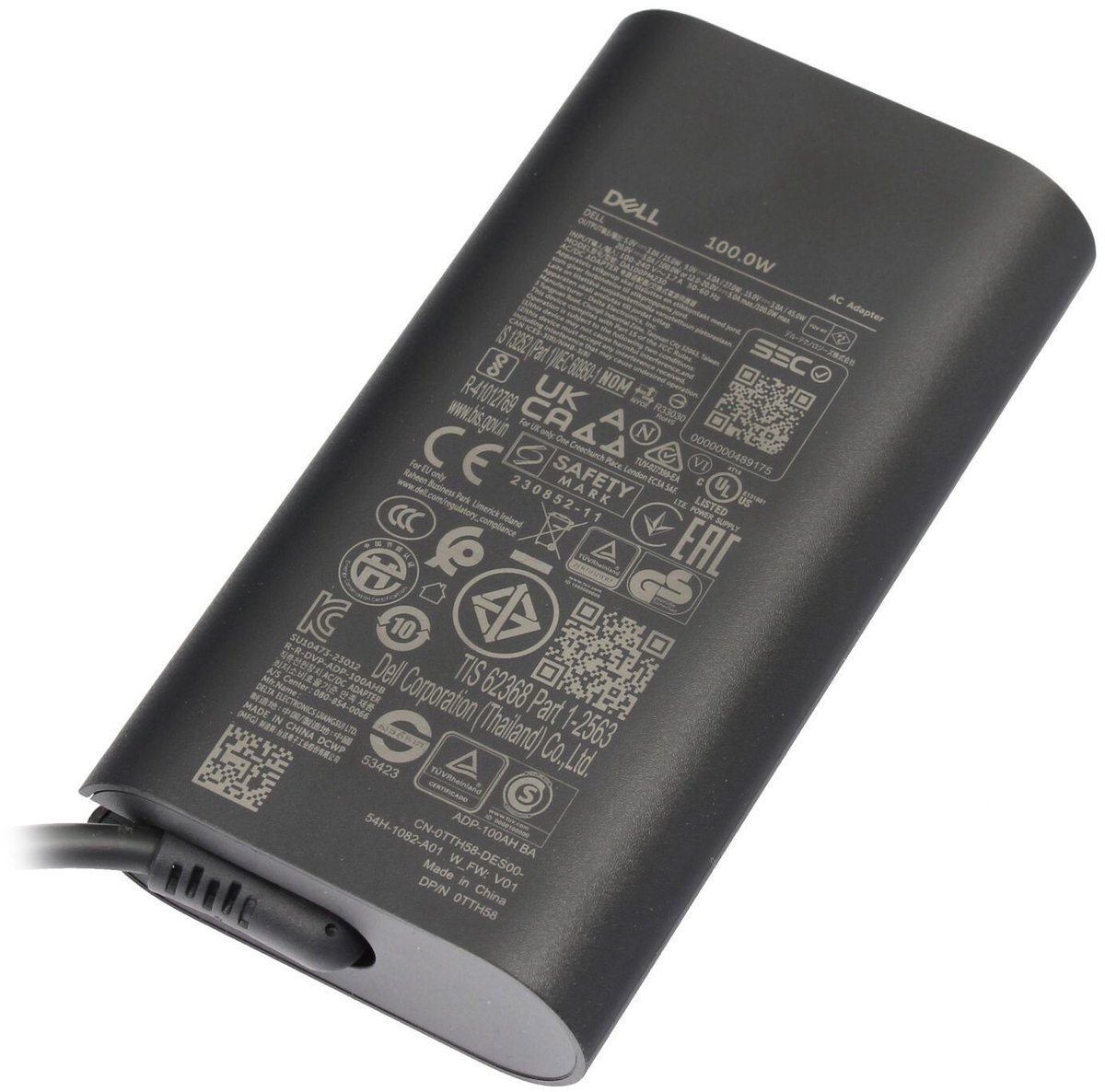 Dell 450-BBNY USB-C GaN-oplader 100W - afgerond