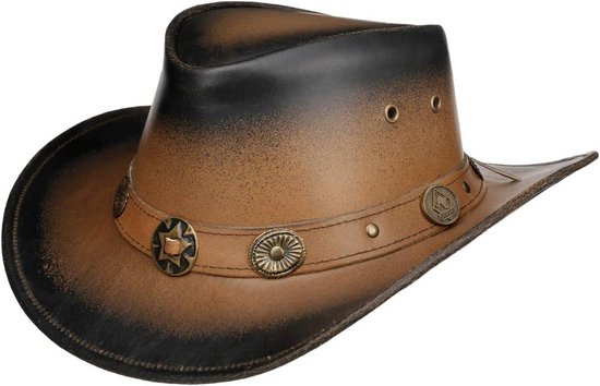 Leren Cowboyhoed Western Hoed voor Heren - Robuust en Weerbestendig