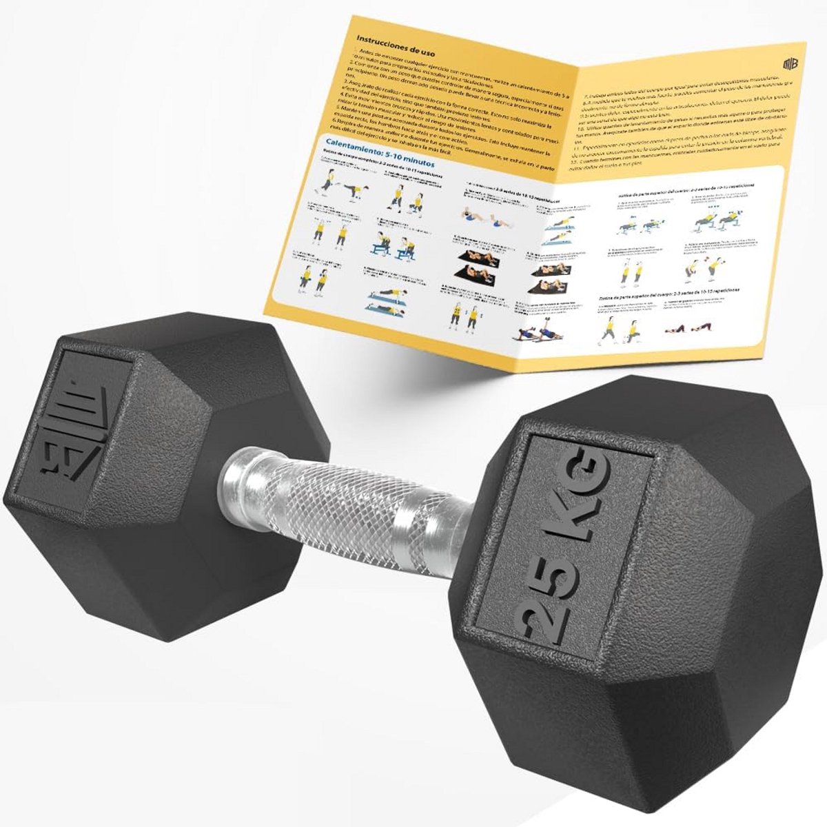 Set Zeshoekige Halters Rubber Antislip Voor Krachttraining Thuis en Sportschool