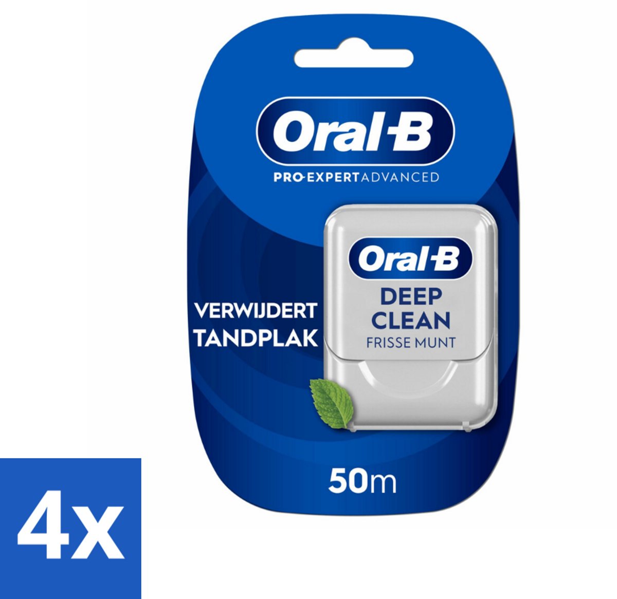 Oral-B - Pro-Expert Advanced – Flosdraad – 50 m – Tandzijde - Voordeelverpakking - 4 stuks