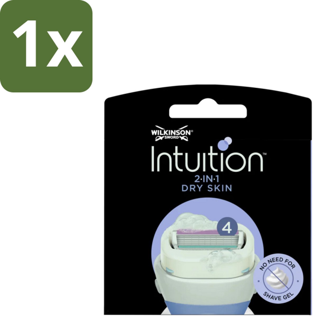 1 x Wilkinson Sword - Navulmesjes - Intuition Mesjes Dry Skin - Verzachtend - 3 mesjes - Scheermesjes Droge Huid - Scheermesjes Verzachtend - Scheermesjes Voor Droge Huid - Scheermesjes Met Schuim - Scheermesjes Voor Vrouwen