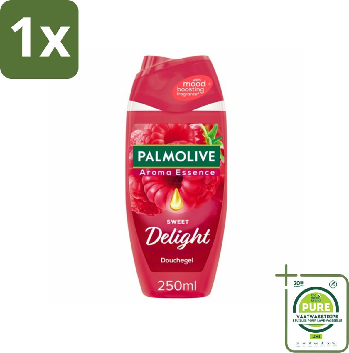 1 x Palmolive - Sweet Delight - Douchegel - Fruitige Geurbeleving - 250 ml - Douchegel - Palmolive - Sweet Delight - Fruitige Geur - Aromatische Geur
