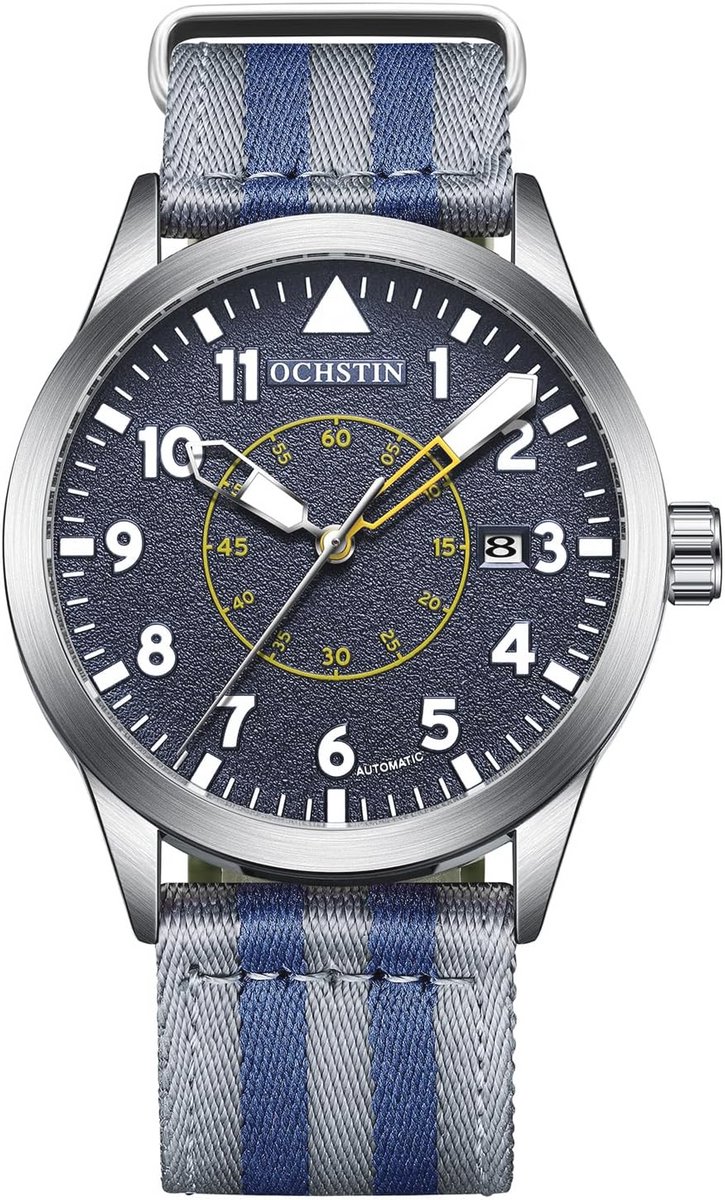 Mechanisch Herenhorloge met Automatisch Uurwerk en Open Hartontwerp in Nylon Band