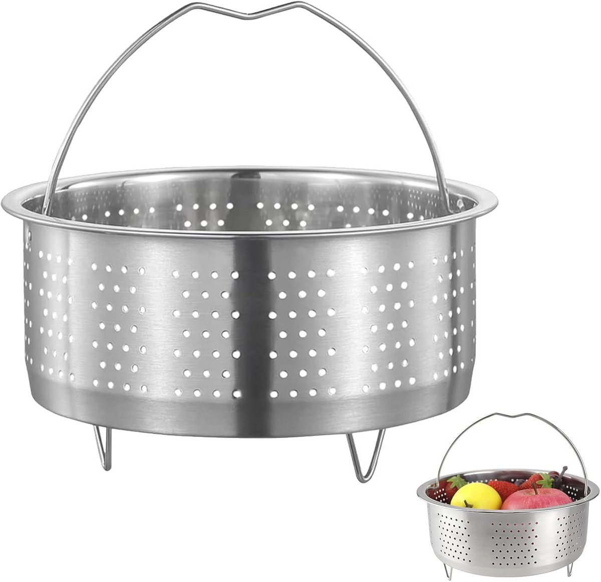 Stoompan van RVS 20 cm Perfect voor het Stomen van Groenten Fruit en Eieren