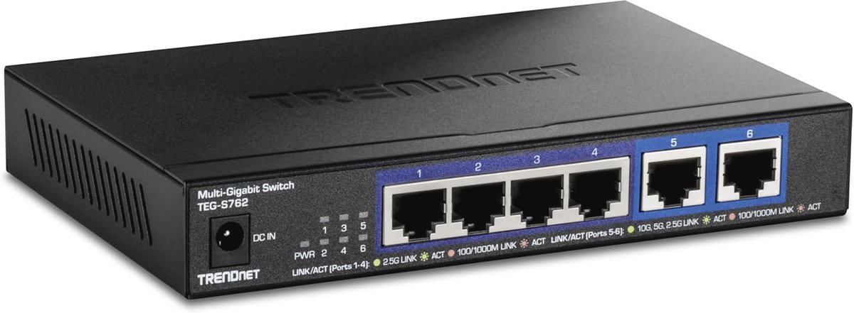 6-Poorts 10G Switch - Multi-Gig Switch met Hoge Bandbreedte Prestaties