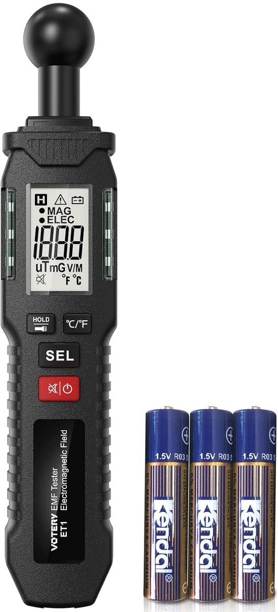 EMF Meter magneetvelddetector, stralingsdetector, handheld LCD EMF, geschikt voor EMF-inspectie in huizen, kantoren, buitenshuis, energiecentrales, computerruimtes, enz.