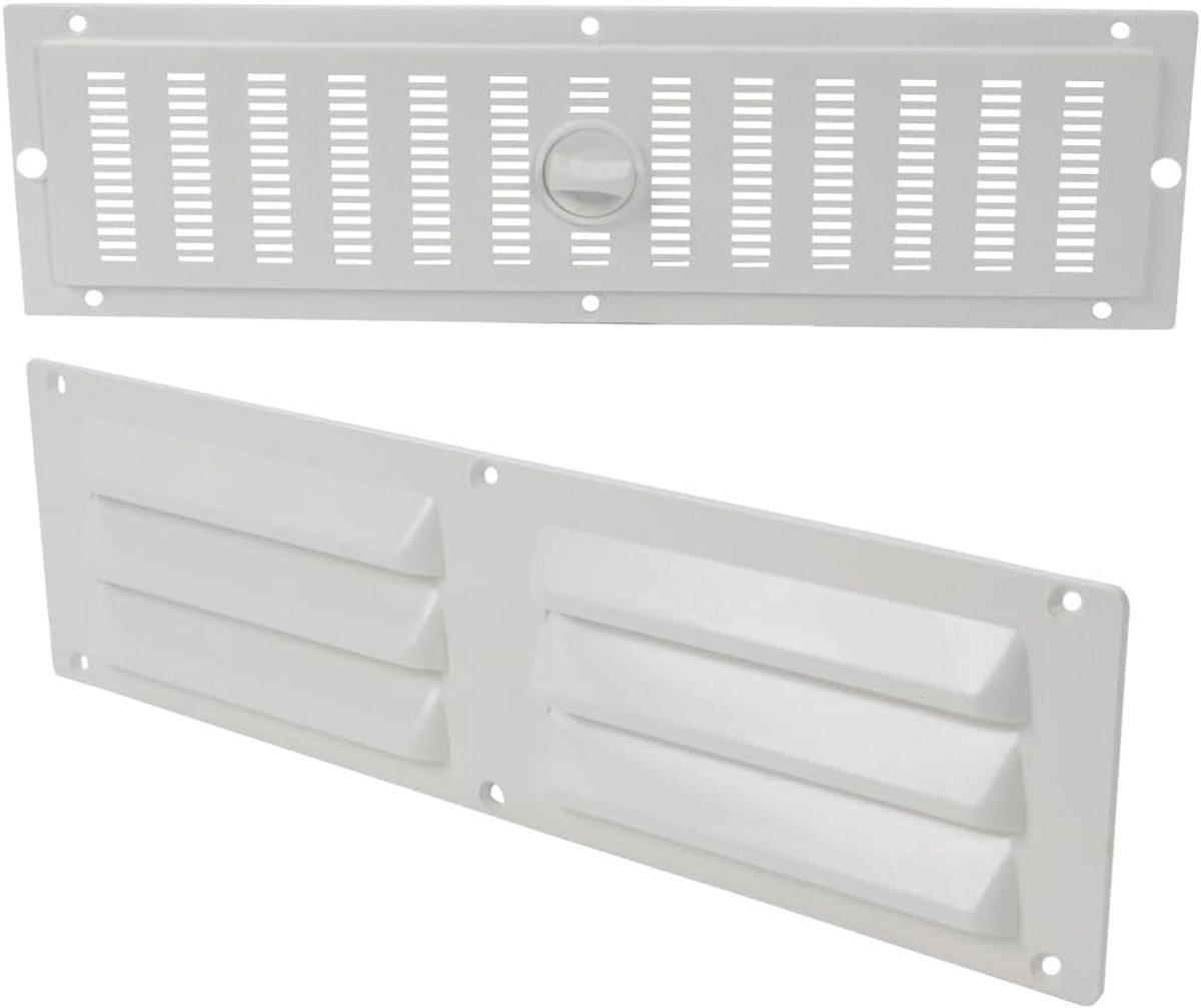 Ventilatie rooster - Schuifrooster - Ventilatie camper - Met insectenhor - 70 x 250 mm - Wit