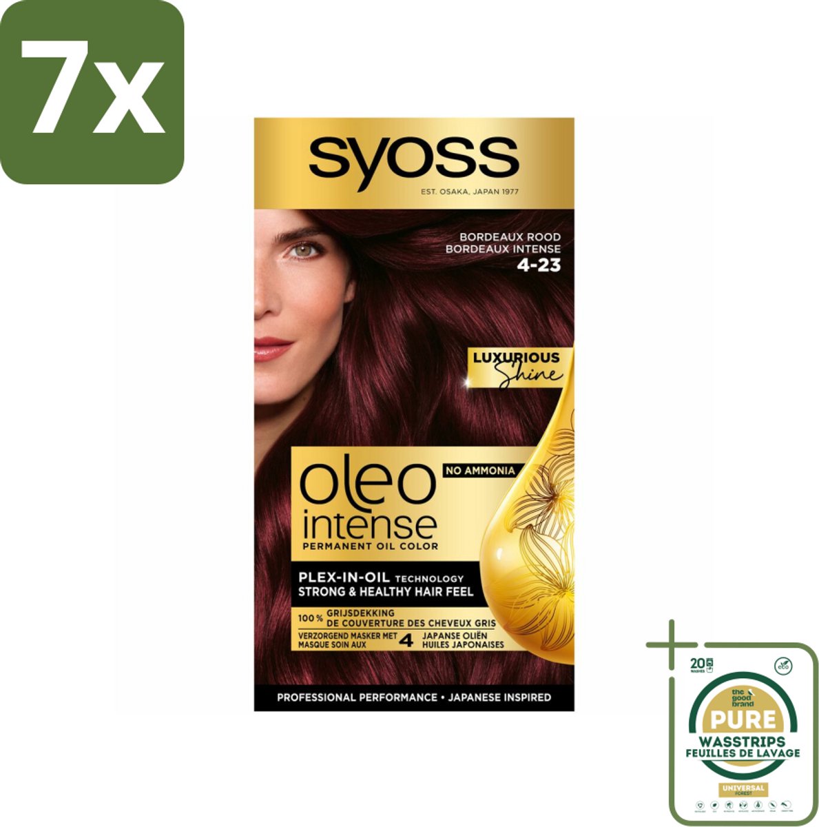 Syoss Oleo Intense - Haarverf - 4-23 - Bordeaux Rood - 115ml x 7