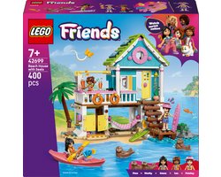 LEGO® Friends Strandhuis met Zeehonden - Bouwset met Huis, 3 Minipoppetjes, 2 Zeehondenfiguren, Kajak en Hangmat - Fantasiespeelgoed voor Meisjes en Jongens Vanaf 7 Jaar - Cadeautip voor Kinderen - 42699