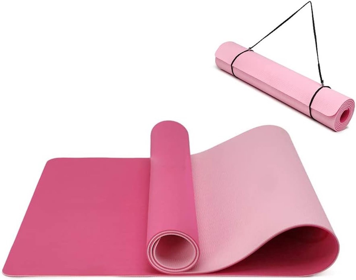 Stunq® Duurzame Yoga Mat met Antislip Coating en Verbeterde Balans, Uitgebreid met Draagriem