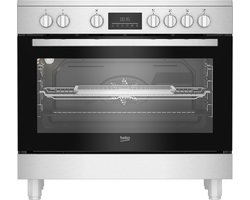 Beko BGM 30203 EX, Vrijstaand fornuis, Roestvrijstaal, Draaiknop, Touch, Roestvrijstaal, LED, Emaille
