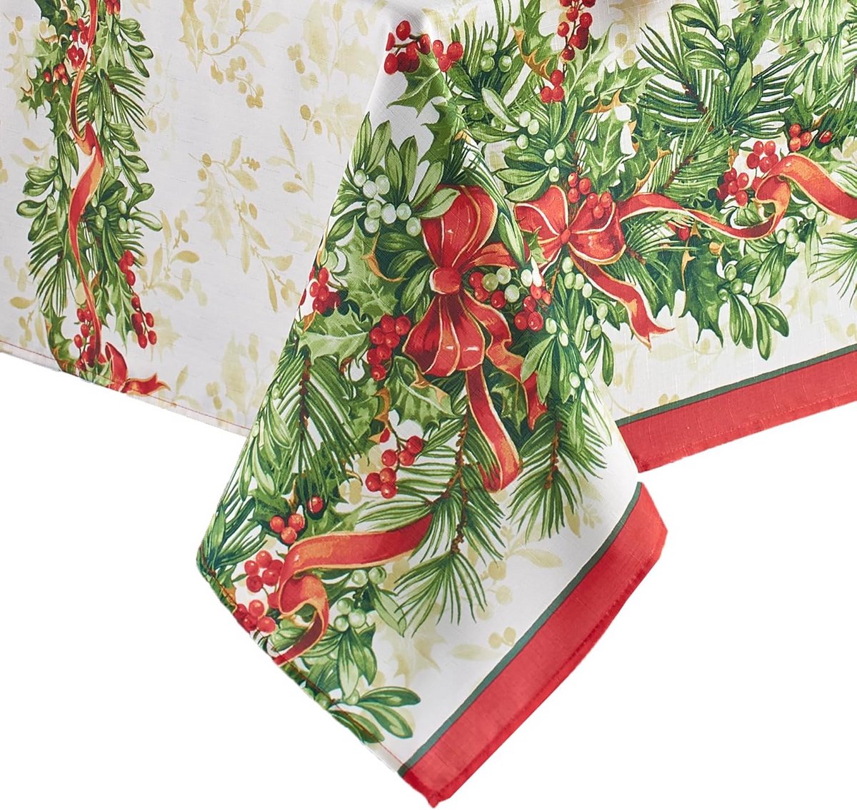 Set Servetten Kerstthema met Hulst en Bessen Decoratie