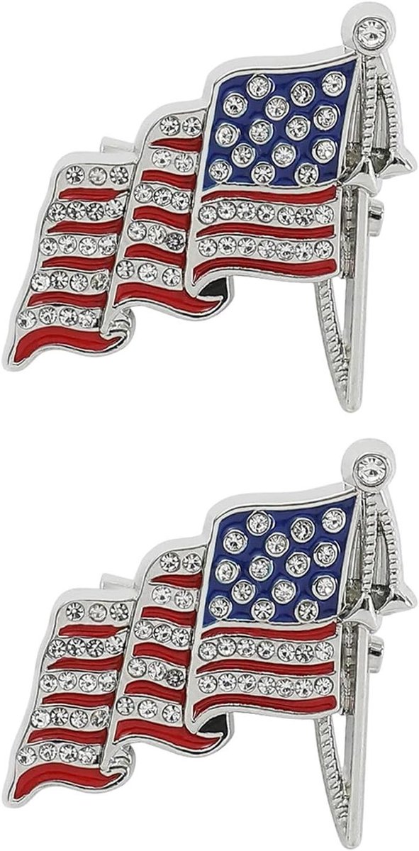 Cosensi - Creatieve metalen strass stiften set voor Amerikaanse feestkledingaccessoires met klassieke mode voor mannen en vrouwen.