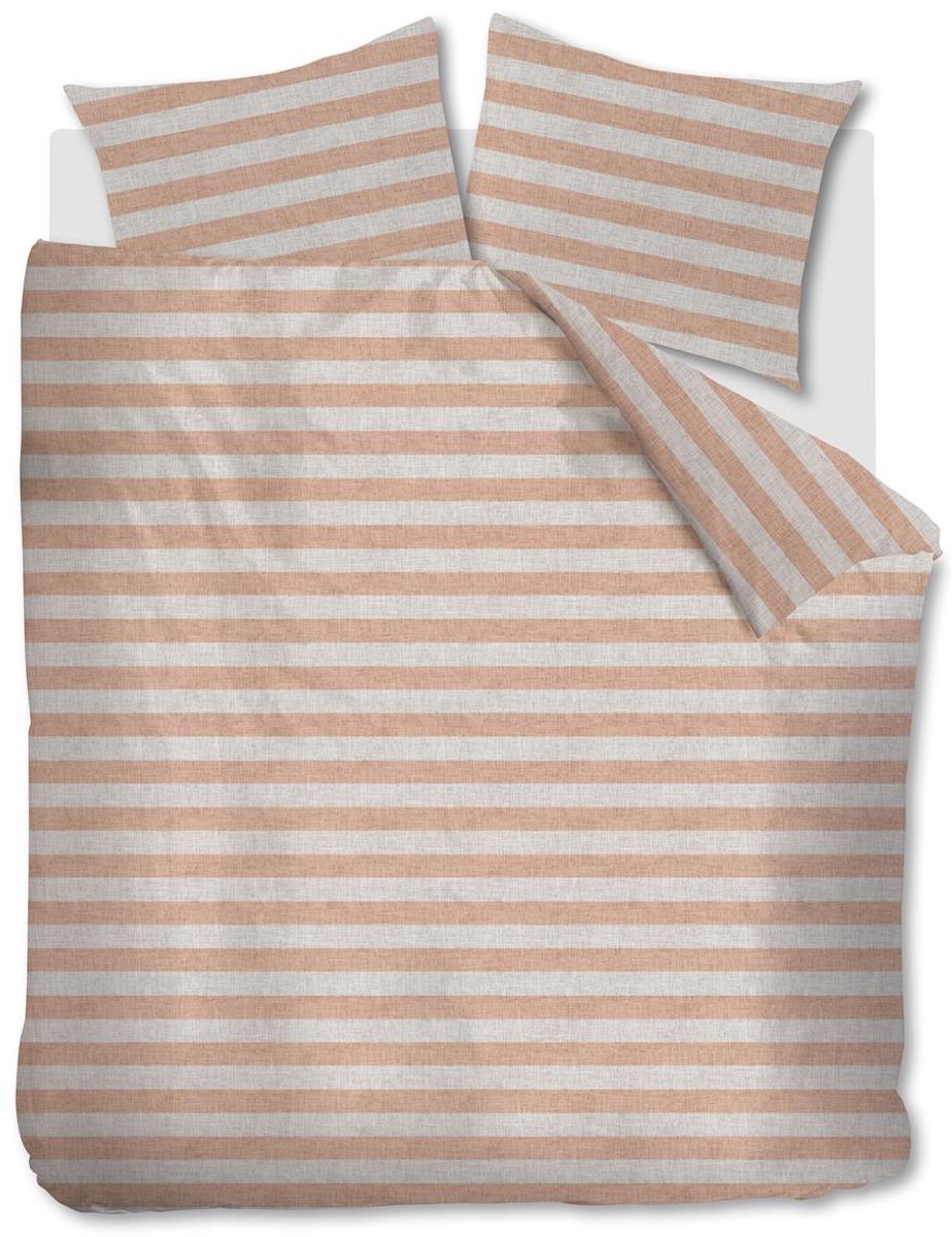 Bold Stripe dekbedovertrek - Lits-Jumeaux - 240x200/220cm - Pastelroze