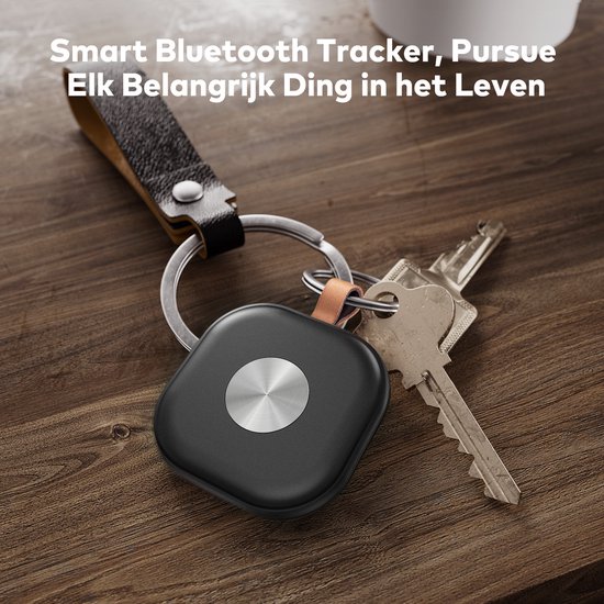 Locatie Tracker - GPS Tracker - GPS Volgsysteem - Bluetooth Tracker - Real-time Tracking - Smart Tag – Key Finder - Koffer Tracker - Bagage Tracker - Werkt met Apple Find My App - Zwart