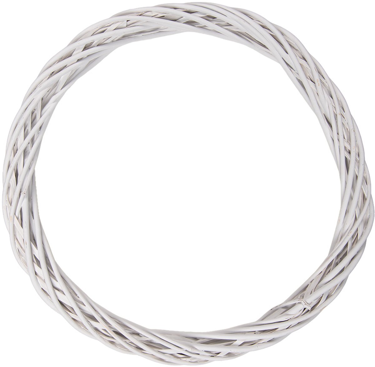 Clayre & Eef Krans Ø 50x5 cm Wit Rotan