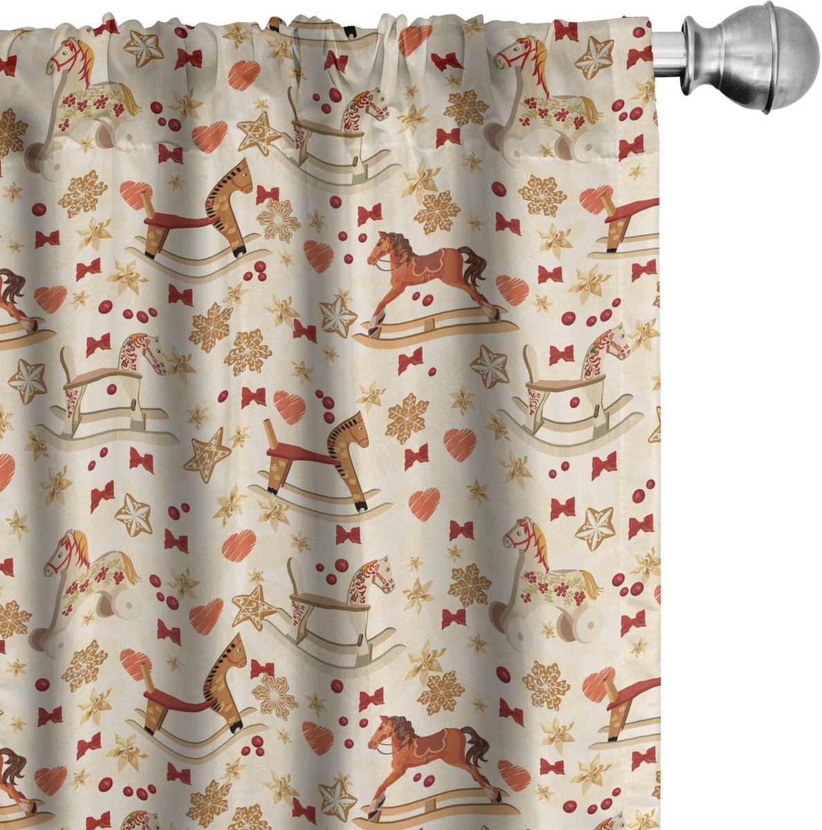 ABAKUHAUS Voorhangen – 2x75x245 cm – Meerkleurig – Kerstthema Speelgoed Mehrfarbig