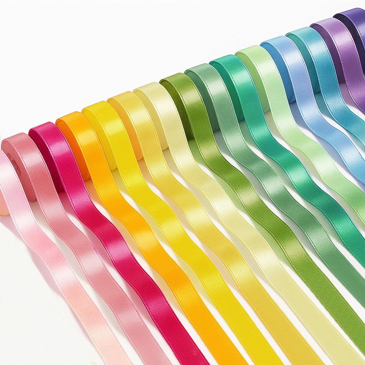 IMPERATORIS® Satijn/Cadeau Lint 10mm - Satijnlint - kleurrijk - Rol van 24m