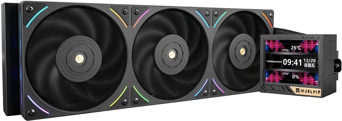 Thermalright Mjolnir Vision 360 UB PRO - ARGB Zwarte 360mm Intel-AMD compatibele processor vloeistofkoeler