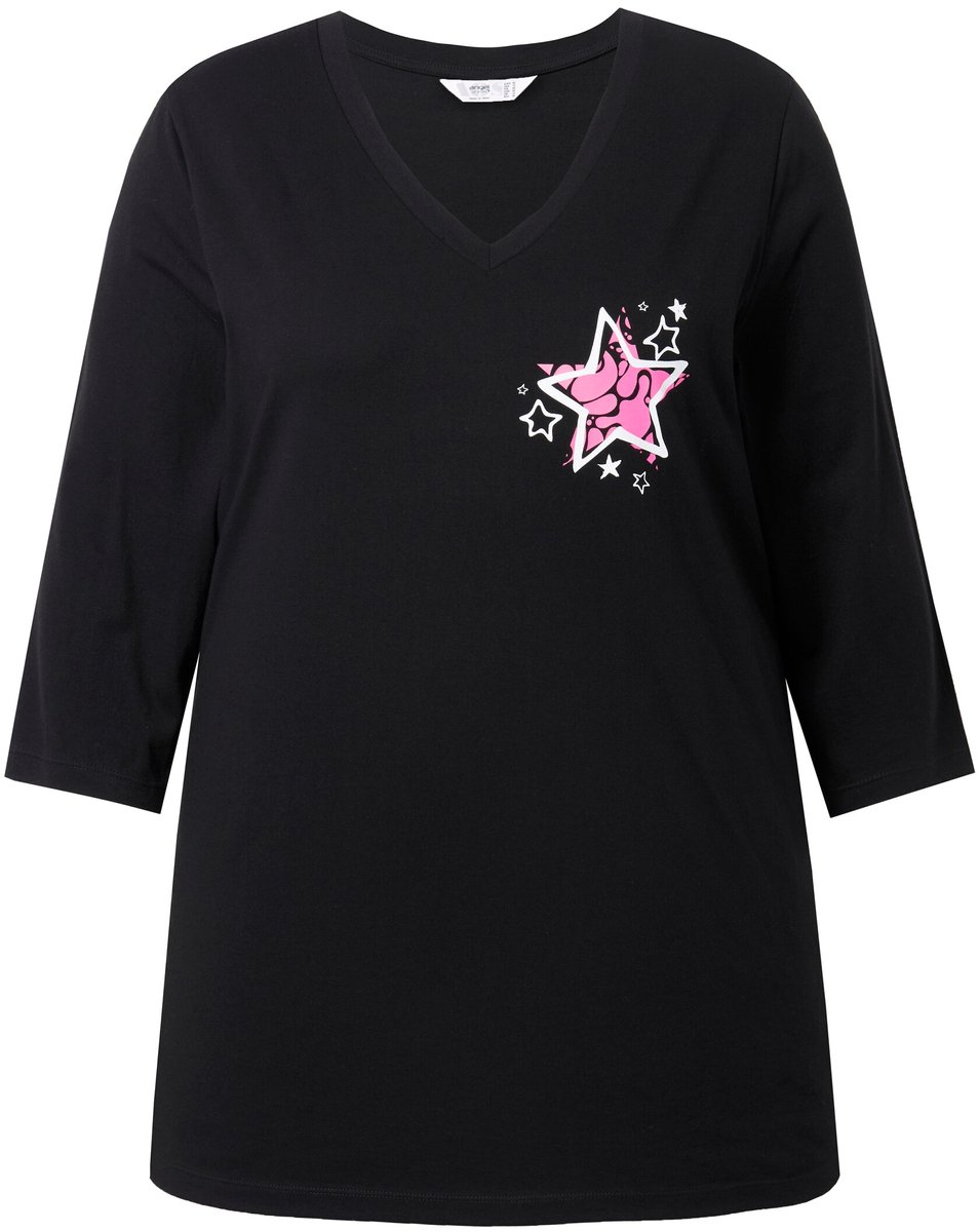 Angel of Style - Dames - T-shirt comfortabele pasvorm - Zwart - Maat 50