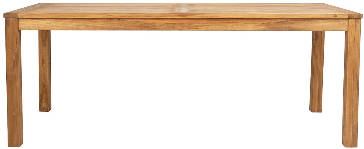 Vente-unique Eettafel 8 personen van teakhout - Naturel - AMILA Natuurlijk licht
