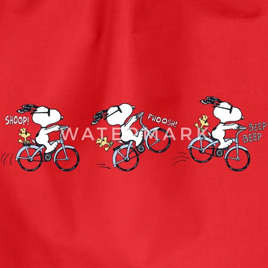 Peanuts Snoopy Fiets Gymtas Bol peanuts-snoopy-fiets-gymtas-bol