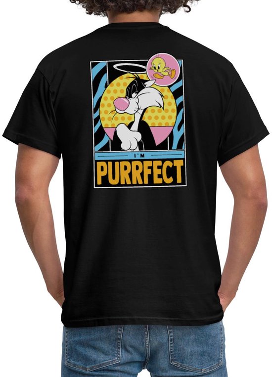 T-shirt homme Looney Tunes Sylvester « Je suis parfait » au Design humoristique