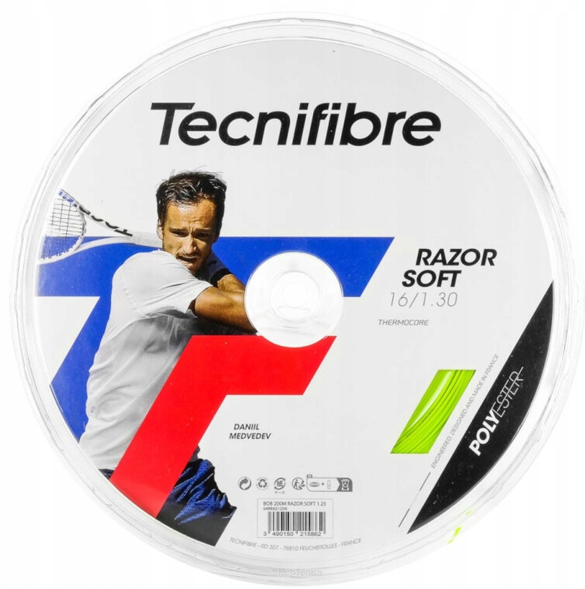 Tecnifibre Razor Soft 1.30 Tennis Snare - Limonke - 12m