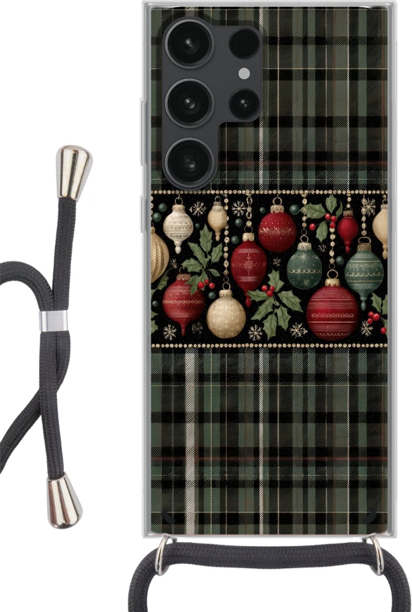 Kerstballen - Rood - Hulsttakken - Patroon